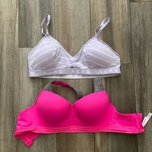 Victoria’s Secret Sports Bra and Aeropostale Bralette
